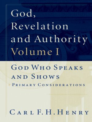 cover image of God, Revelation and Authority (Set of 6)